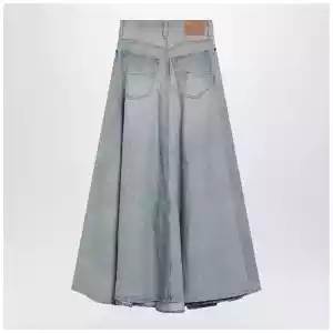 Balenciaga Light blue maxi godet denim skirt