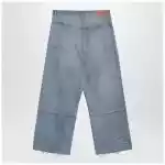 Balenciaga Light blue baggy jeans with rips