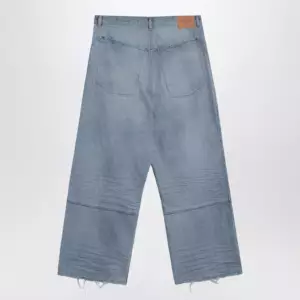 Balenciaga Light blue baggy jeans with rips
