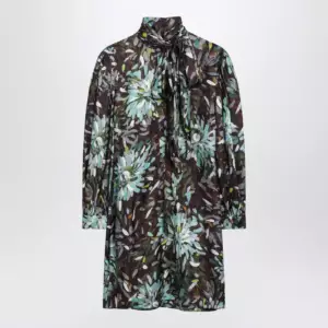 GUCCI Printed silk twill dress