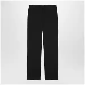 GUCCI Black Wool Trousers With GG Pattern