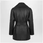 GUCCI Black leather jacket with Dionysus belt