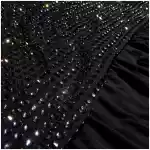 GUCCI Long jersey dress with crystal embroidery in black
