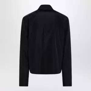 GUCCI Zip jacket in cotton and acetate faille, black