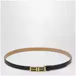 Balenciaga Bolero BB calfskin leather belt in black
