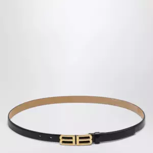 Balenciaga Bolero BB calfskin leather belt in black