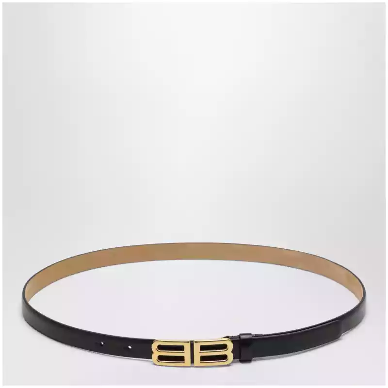 Balenciaga Bolero BB calfskin leather belt in black