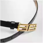 Balenciaga Bolero BB calfskin leather belt in black