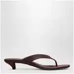 GUCCI Vittoria Brown Rubber Flip-Flops