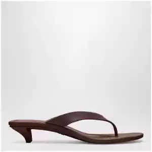 GUCCI Vittoria Brown Rubber Flip-Flops