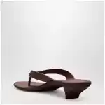 GUCCI Vittoria Brown Rubber Flip-Flops