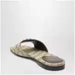 GUCCI Double G slides in beige sand GG canvas