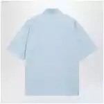 GUCCI GG cotton poplin short-sleeve shirt in light blue