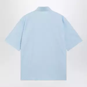 GUCCI GG cotton poplin short-sleeve shirt in light blue