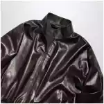 GUCCI Soft nappa leather bomber jacket in dark brown