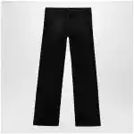 GUCCI Black stretch denim trousers with washed effect