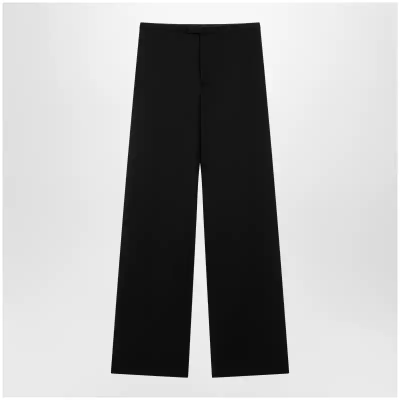 GUCCI Oversized lightweight wool trousers in black