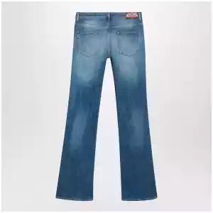 GUCCI Low-rise flare jeans with Horsebit in blue denim