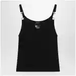 GUCCI Viscose crêpe jersey top with Horsebit detail in black