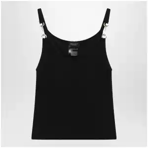 GUCCI Viscose crêpe jersey top with Horsebit detail in black