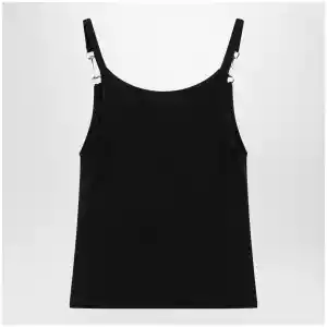 GUCCI Viscose crêpe jersey top with Horsebit detail in black
