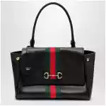 GUCCI Paparazzo medium top-handle bag in soft black leather