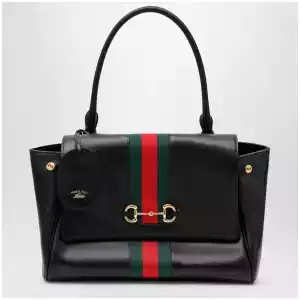 GUCCI Paparazzo medium top-handle bag in soft black leather