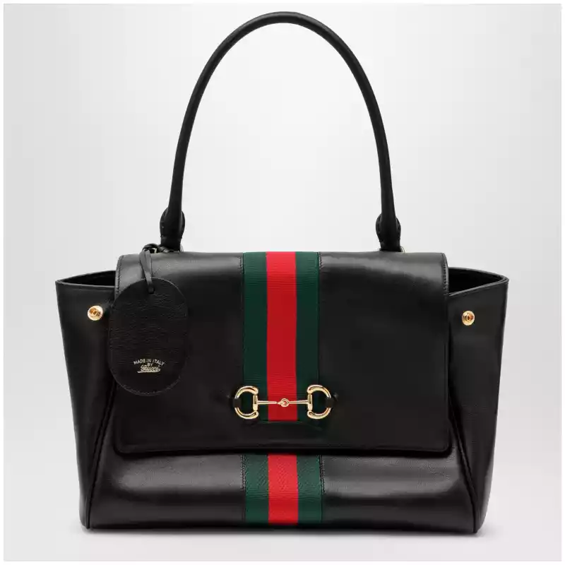 875018AAGIQ_T_GUC-1053.a GUCCI Paparazzo medium top-handle bag in soft black leather