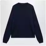 GUCCI Ink blue silk and cotton sweater