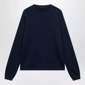 GUCCI Ink blue silk and cotton sweater