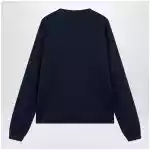 GUCCI Ink blue silk and cotton sweater