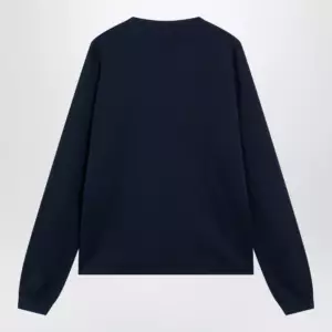 GUCCI Ink blue silk and cotton sweater