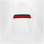 GUCCI White cashmere polo shirt with Web motif