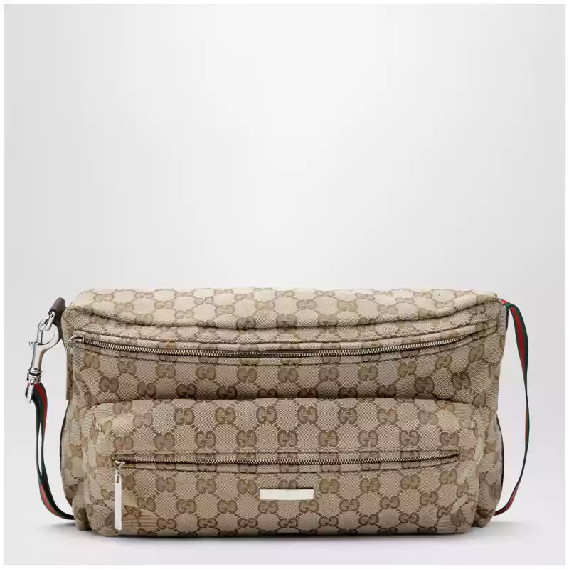 875377FAF8P_T_GUC-9647.a GUCCI Tag medium GG canvas crossbody bag in sand/brown
