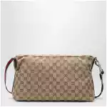 GUCCI Tag medium GG canvas crossbody bag in sand/brown
