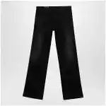GUCCI Low-rise cotton denim jeans with Web tape in black