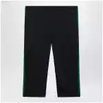 GUCCI Ribbed cotton jersey pants with Web, Blue Japan