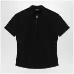 GUCCI Black GG jacquard jersey T-shirt with half zip