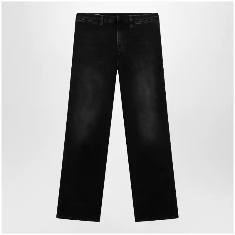 GUCCI Straight-leg stretch cotton denim jeans in black