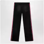 GUCCI Straight-leg stretch cotton denim jeans in black