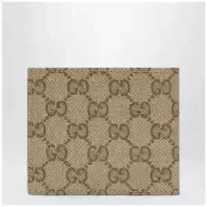 GUCCI Essence Classic bi-fold wallet in sand beige GG canvas