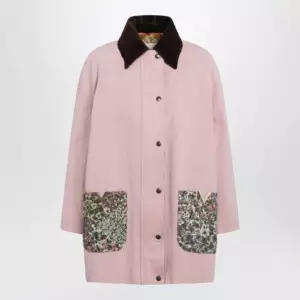 Valentino Pink denim caban jacket