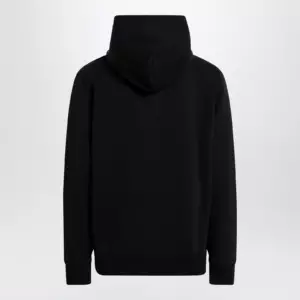 Moncler Black cotton hoodie with logo