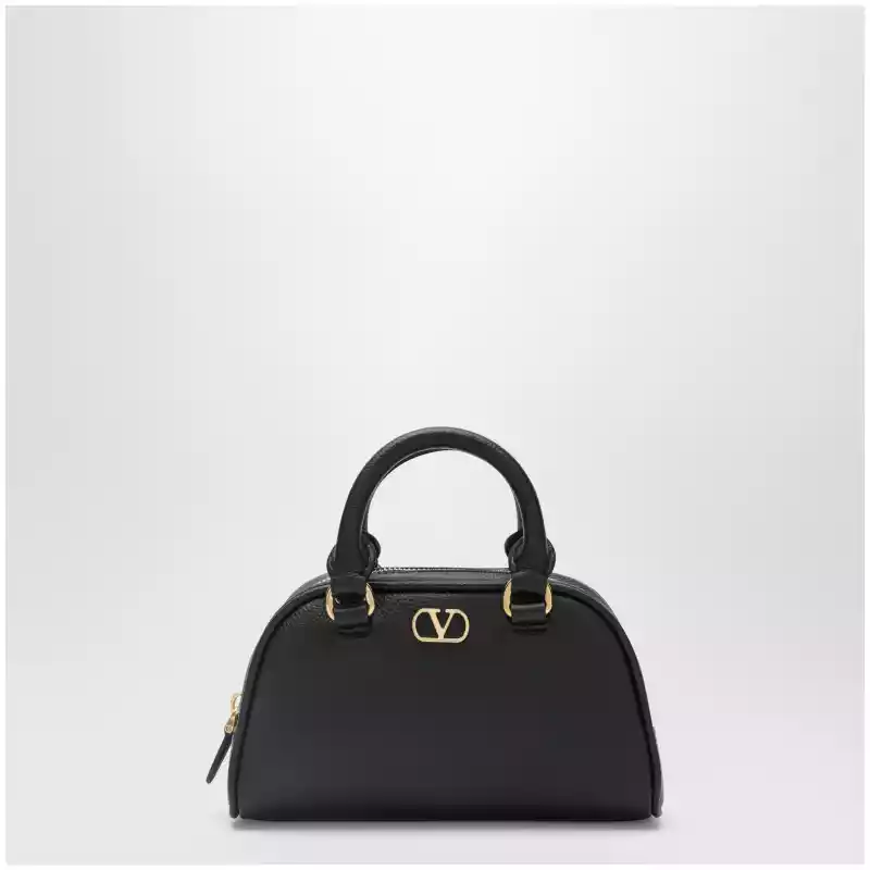 8W0P0AX7SNP_S_VALE-0NO.a Valentino Garavani Black VLogo Signature mini duffle bag in grained calfskin