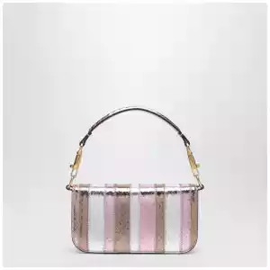 Valentino Garavani Small Locò shoulder bag in multicolour laminated elaphe leather