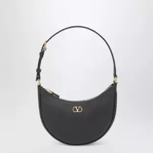 Valentino Garavani Vlogo Signature Mini Hobo bag in black leather