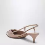Valentino Garavani Vlogo Signature slingback pumps pink in patent leather