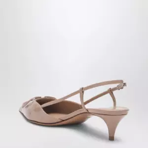 Valentino Garavani Vlogo Signature slingback pumps pink in patent leather