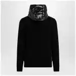 Moncler Blue padded wool zip-up hoodie