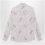Valentino Vanilla silk shirt with logo print